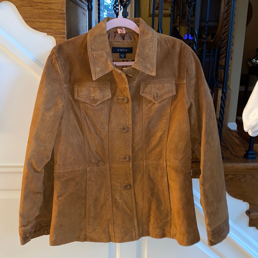 STATIC Leather Coat Jacket - Picture 6 of 13